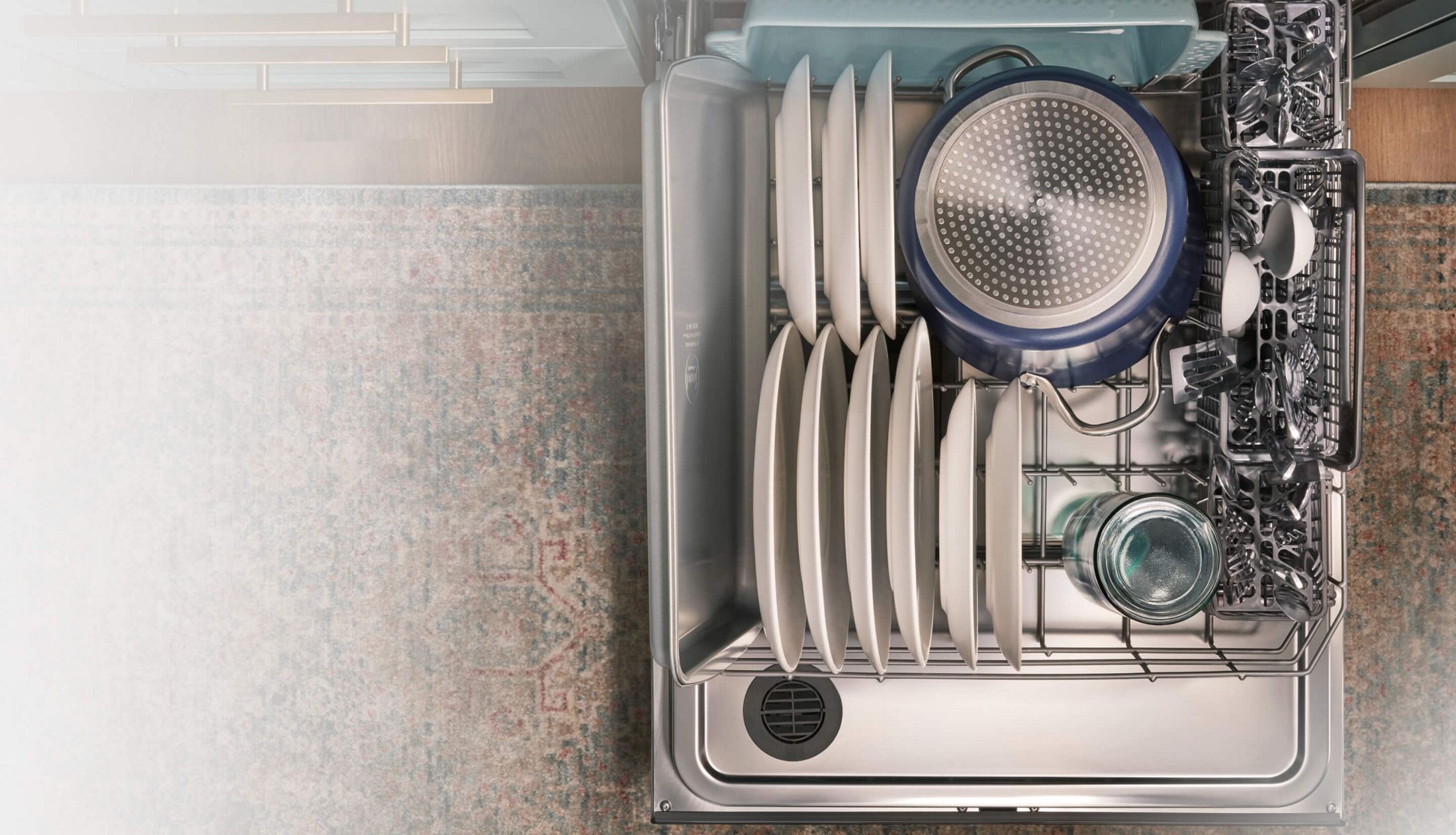 Move or separate the 3-Piece Silverware Basket to make more room
