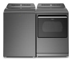 Washer and dryer pair in Chrome Shadow