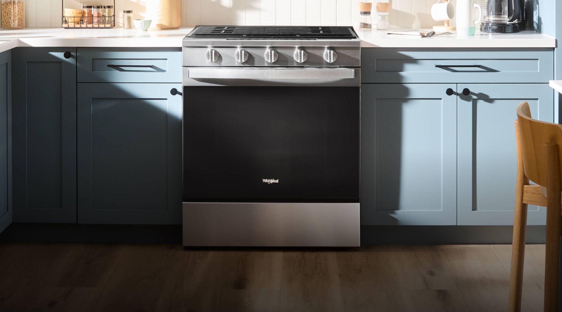 Whirlpool® Smart Slide-In Range in a kitchen
