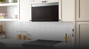 Whirlpool® Smart Microwave Hood Combination in a kitchen