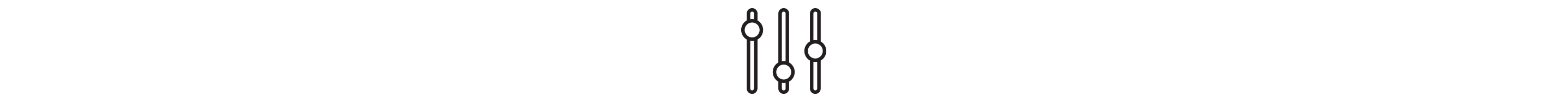 A graphic depiction of sliding control toggles.