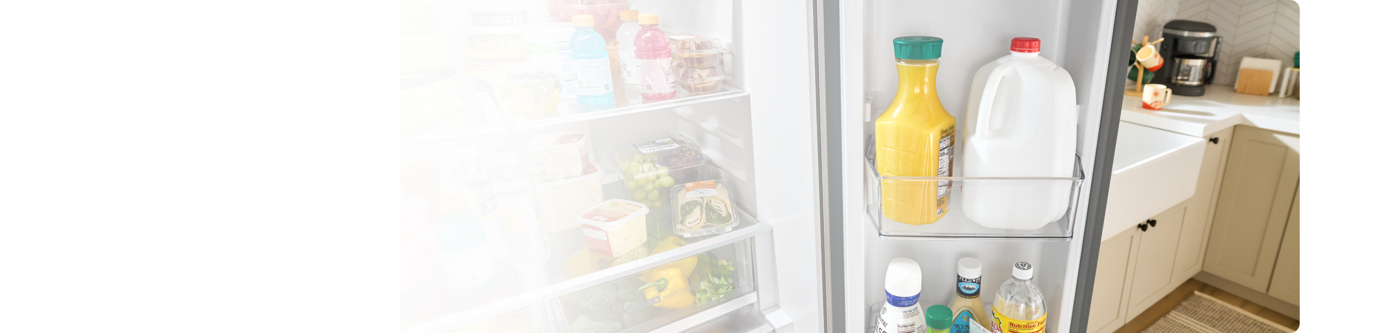 Refrigerators on a background