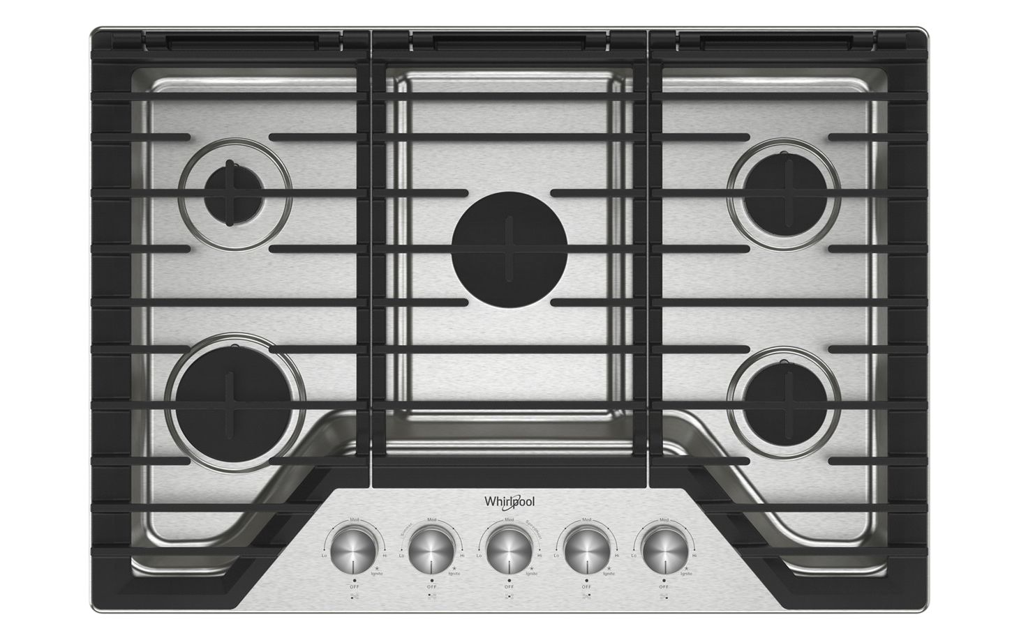 36-inch 5 Burner Gas Cooktop with EZ-2-Lift™ Hinged Cast-Iron Grates