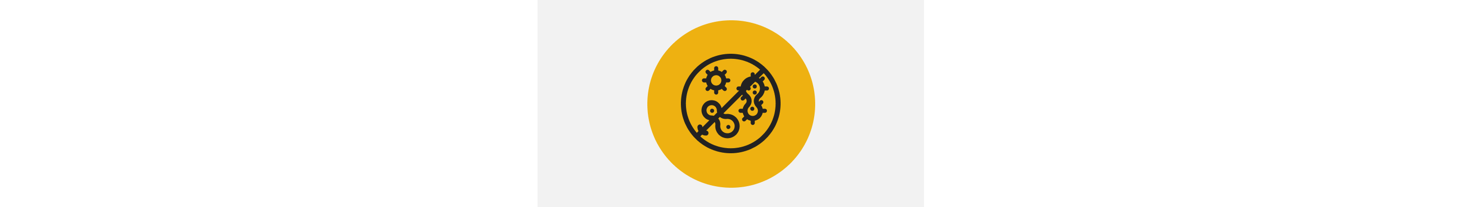 Icon showing three bacteria with a line crossed through them
