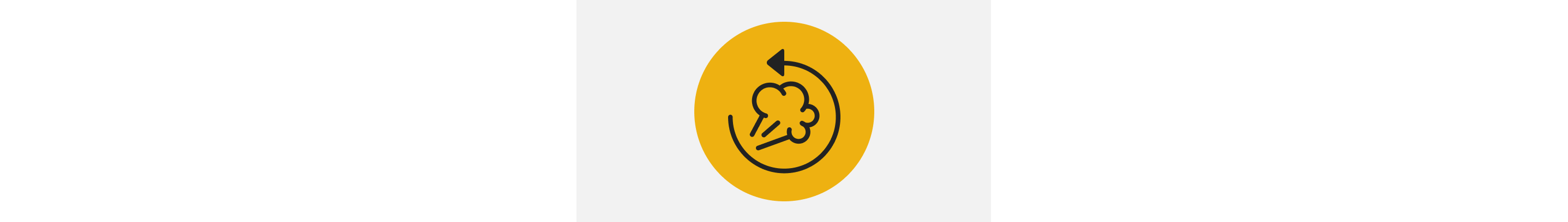 Icon with a puff of steam and a circular arrow
