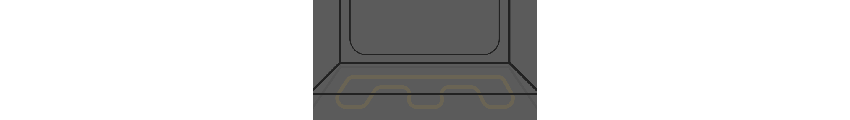 A line drawing of an oven cavity showing the hidden bake element 