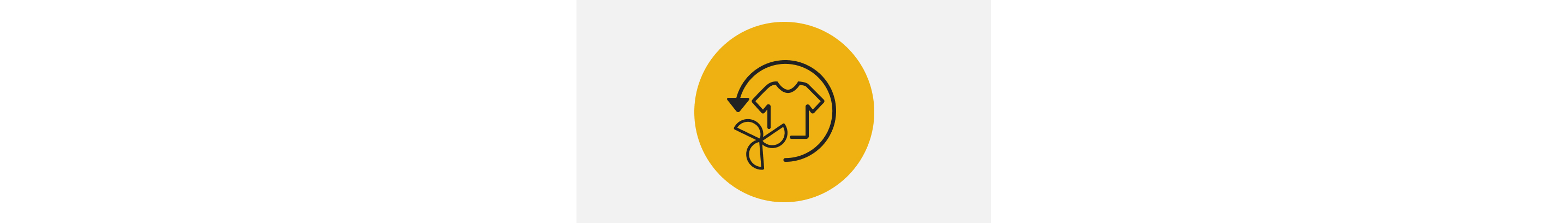 Icon with a t-shirt, fan and a circular arrow