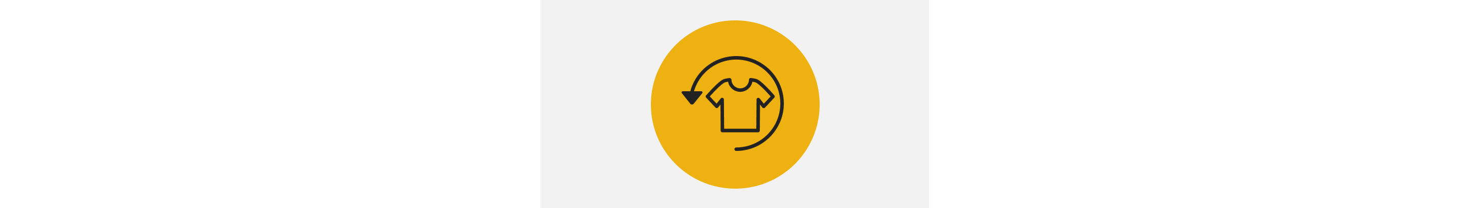 Icon with a t-shirt and a circular arrow