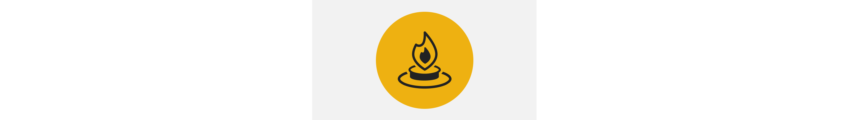 An icon representing a flame coming out of an element. 