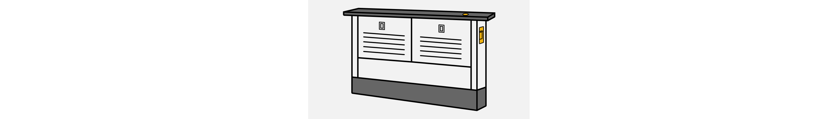 Line drawing of a downdraft hood showing controls on the top and side