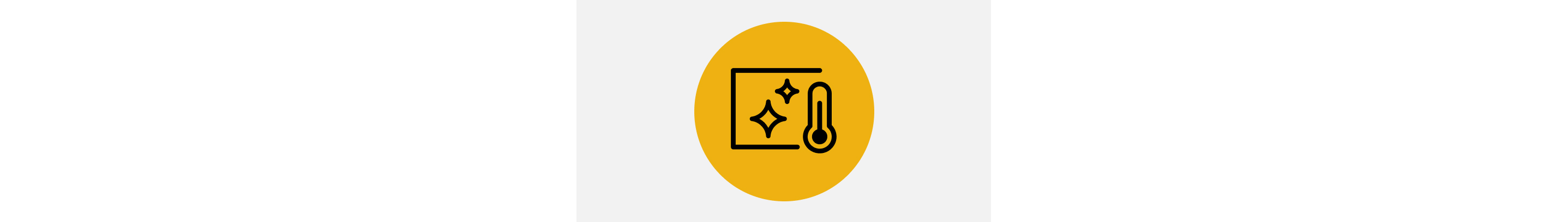 An icon of sparkling glass and a temperature icon next to represent the Adjustable Self-Clean Cycle.