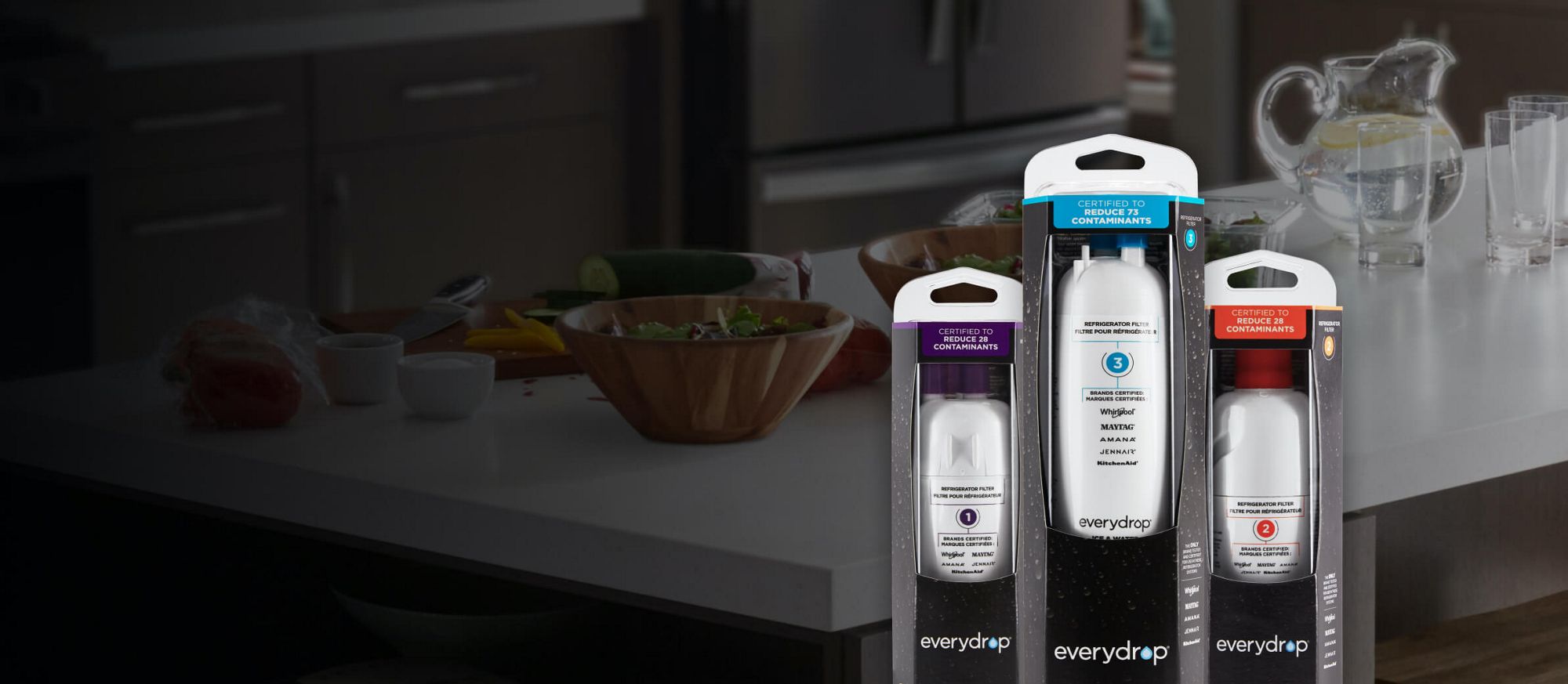 Group of everydrop(R) water filters.