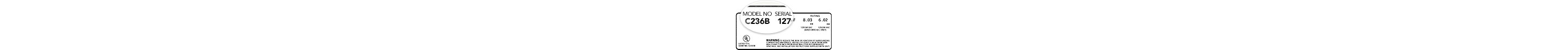 Cooktop serial number