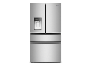 A Whirlpool® 36" True Counter Depth 4-Door French Door Refrigerator