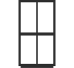 Four door refrigerator icon