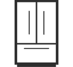 French door refrigerator icon