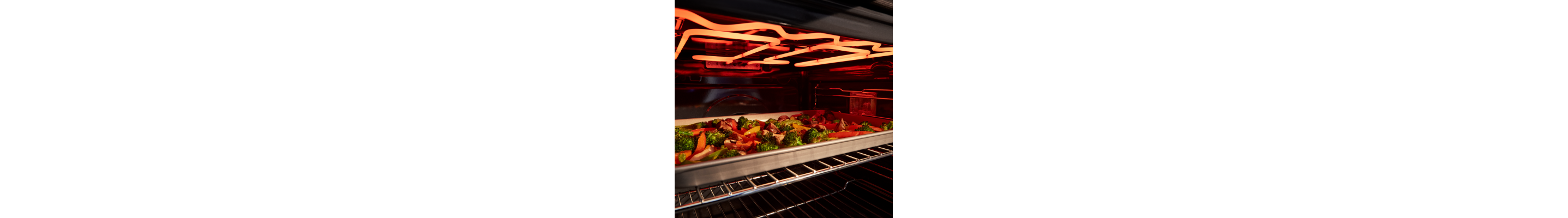 Veggies under a broiler
