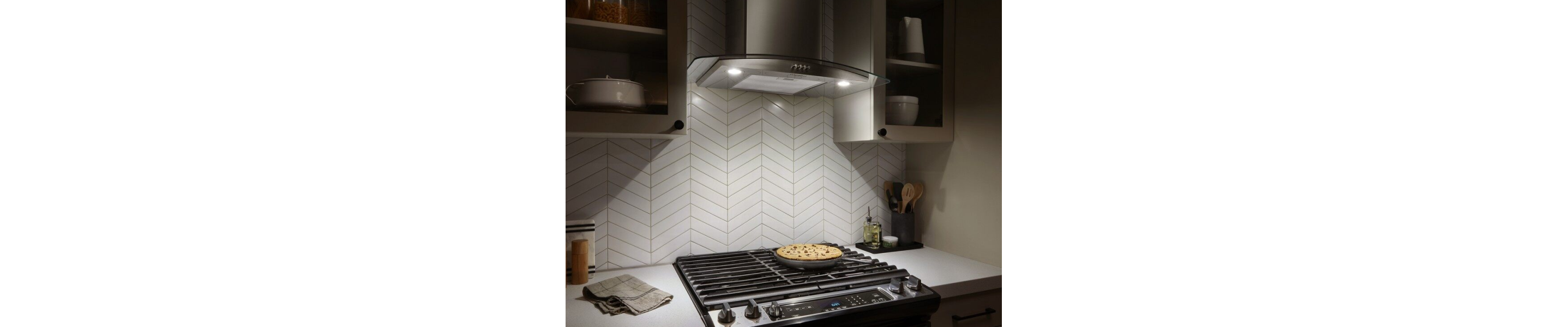 Whirlpool® Range Hood over a Gas Range