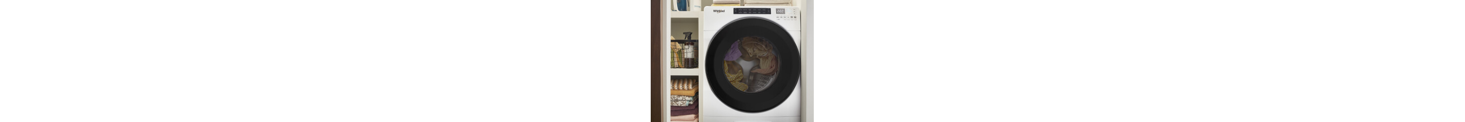 White front load washing machine