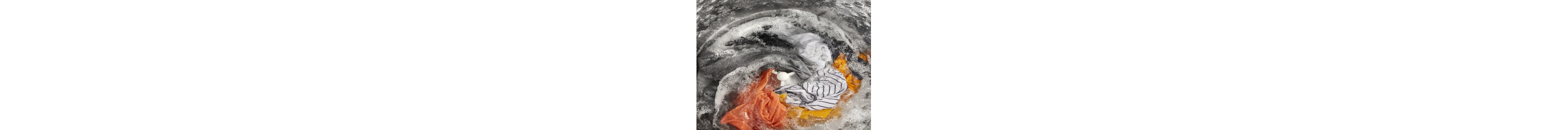Clothes inside a washing machine