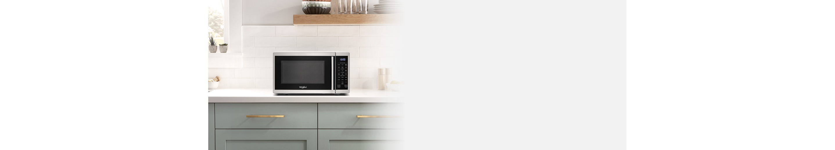 Whirlpool® Countertop Microwave in a modern kitchen