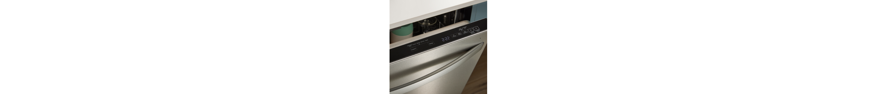 Top control dishwasher control panel