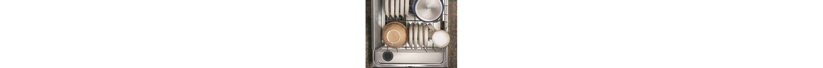 Dishwasher rack filled with dishes
