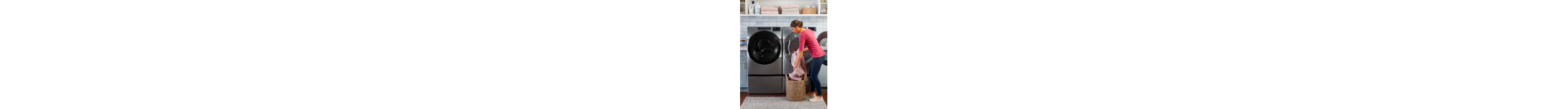 Person moving clothes to a dryer