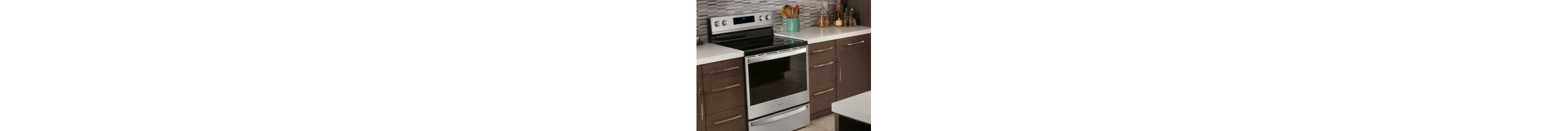Electric kitchen range in a modern kitchen