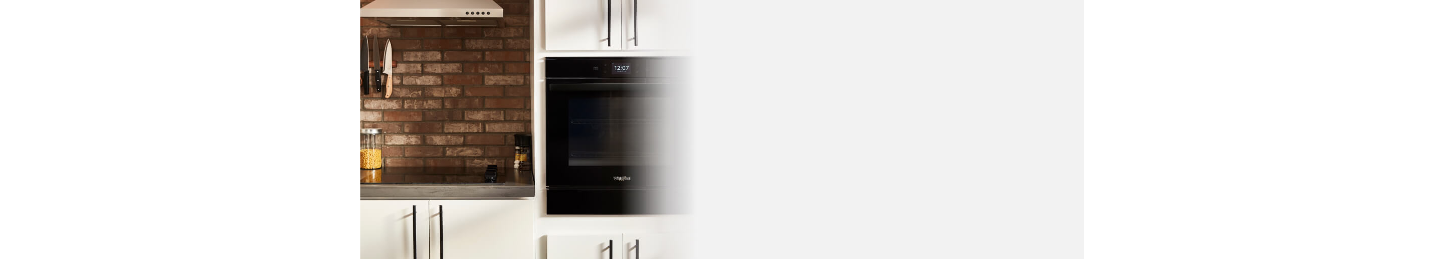 Whirlpool® Single Wall Oven in a rustic kitchen