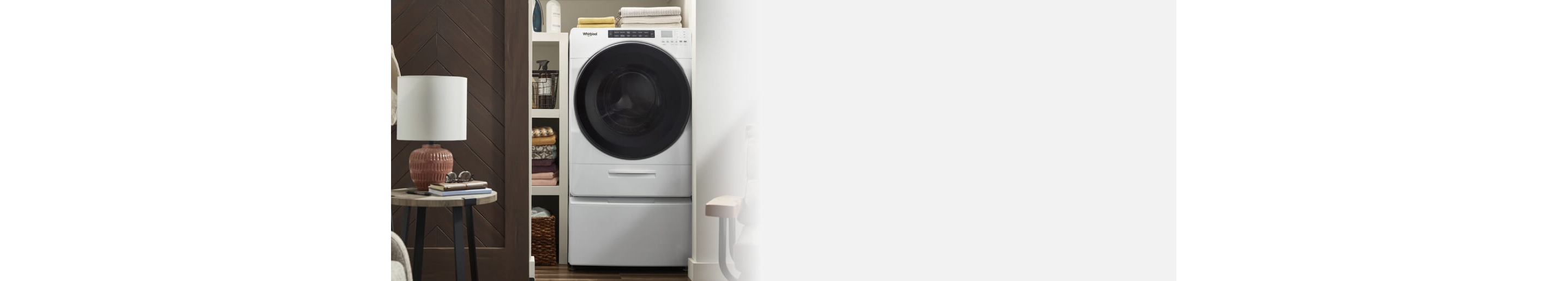 Whirlpool® All-In-One Washer & Dryer inside a closet