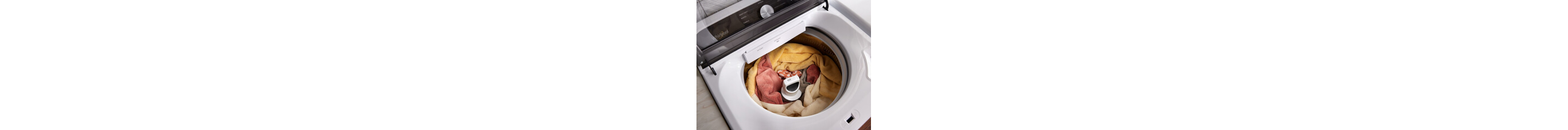 Clothes in a large capacity washing machine