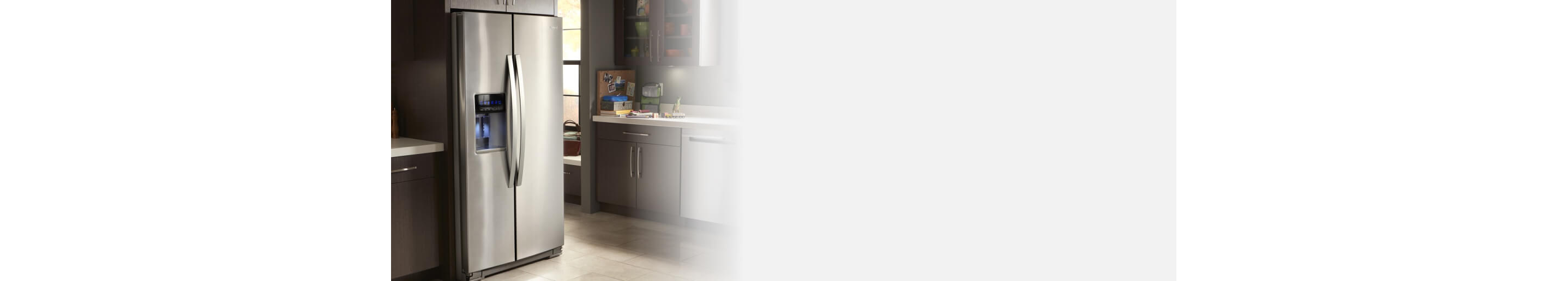 Whirlpool® Side-by-Side Refrigerator in a modern kitchen