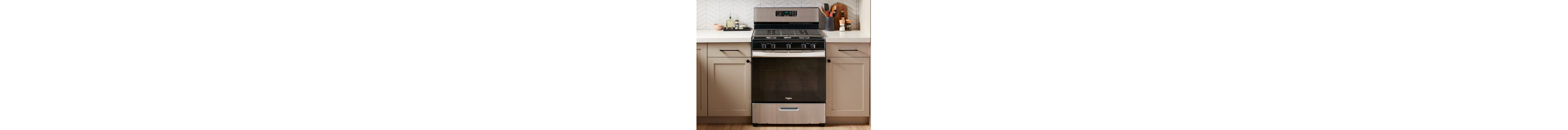 Gas range in a modern kitchen