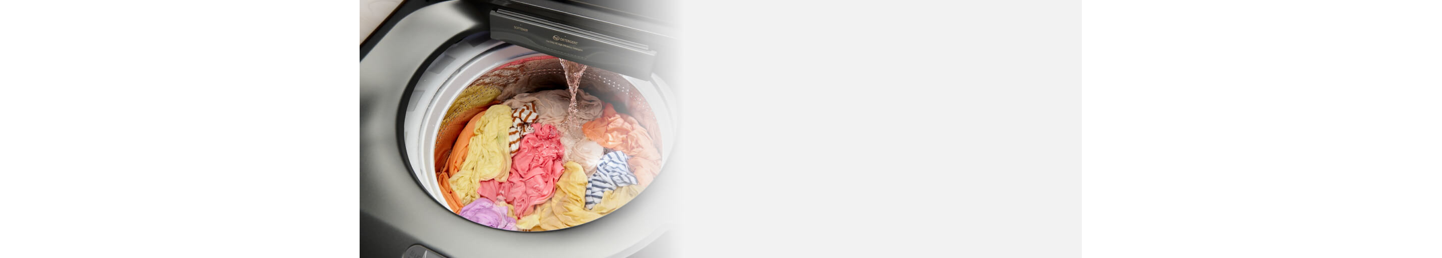 Laundry inside a top load washing machine