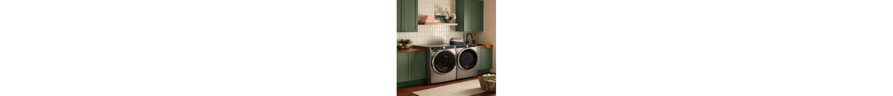 A Whirlpool® Laundry Set in a laundry room