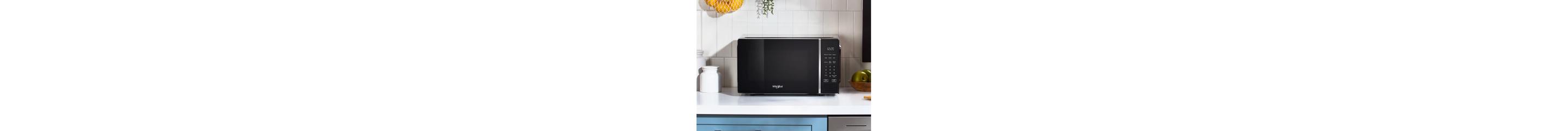 A Whirlpool® Microwave on a countertop