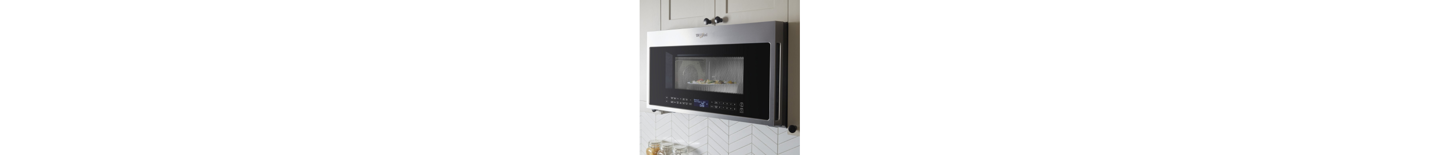 A Whirlpool® over-the-range microwave