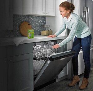 Person opening their dishwasher