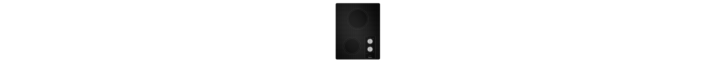 A black 2-burner cooktop