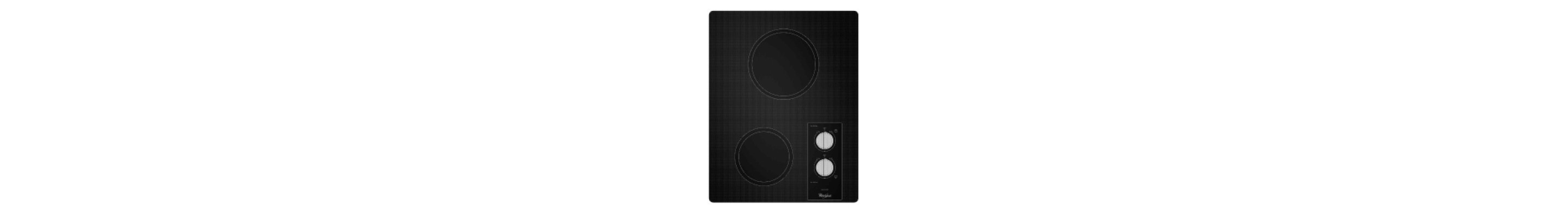 A black 2-burner cooktop