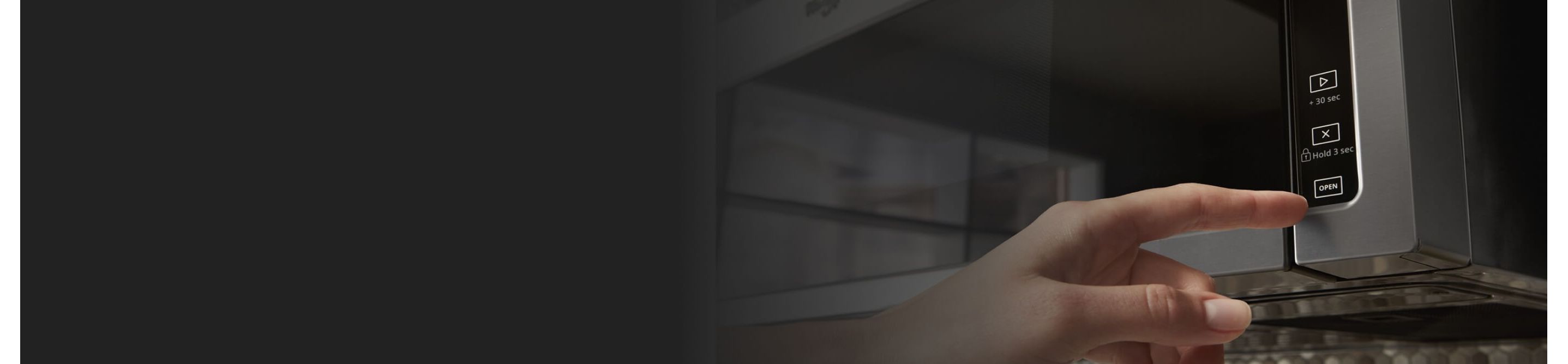 Person operating a microwave
