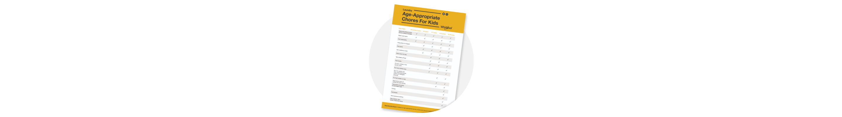 Age-appropriate chore chart