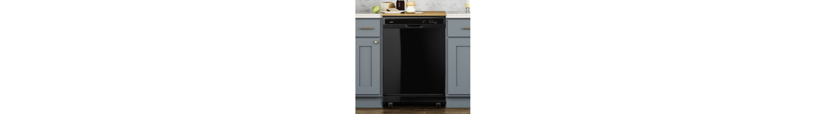 Black Whirlpool® dishwasher