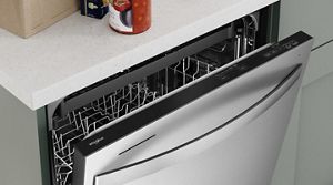 Integrated dishwasher depth outlet