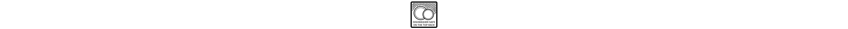 Dishwasher safe top rack only icon