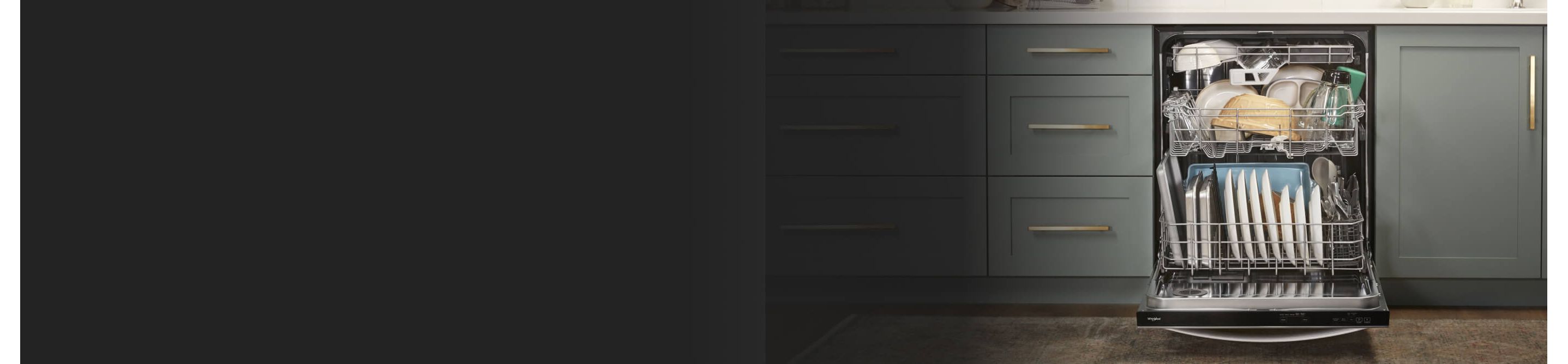 Open three rack dishwasher
