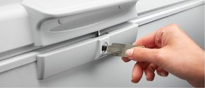 Best way to lock clearance a chest freezer
