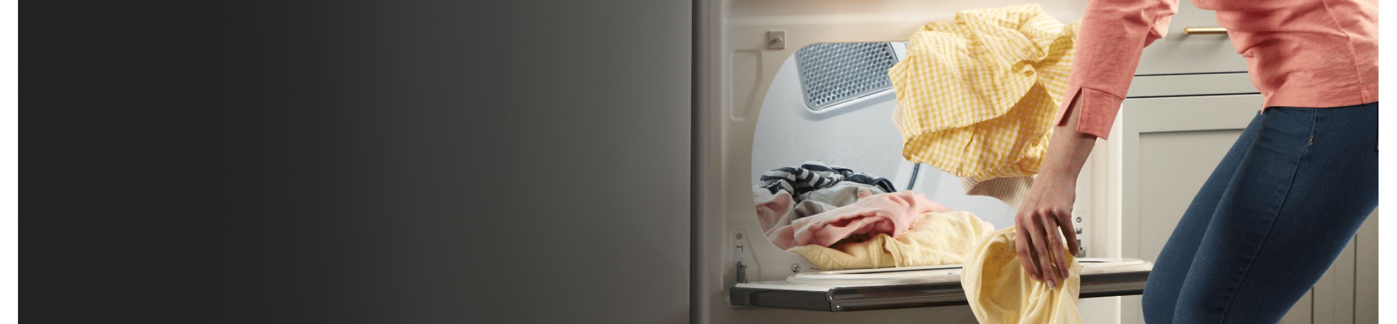Person unloading dryer