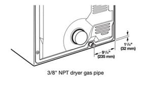 Gas dryer sales and electric washer